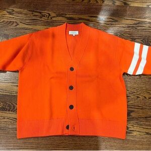 Studio Nicholson heavy weight oversized orange cardigan in size large